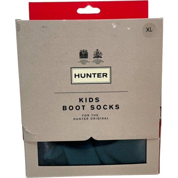 Hunter Original Kids Blue Crab Cuff Boot Socks Shoes Size XL - Picture 3 of 6